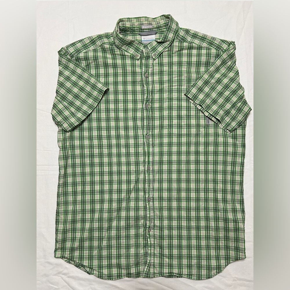 Columbia Green Checkered Men's Shirt